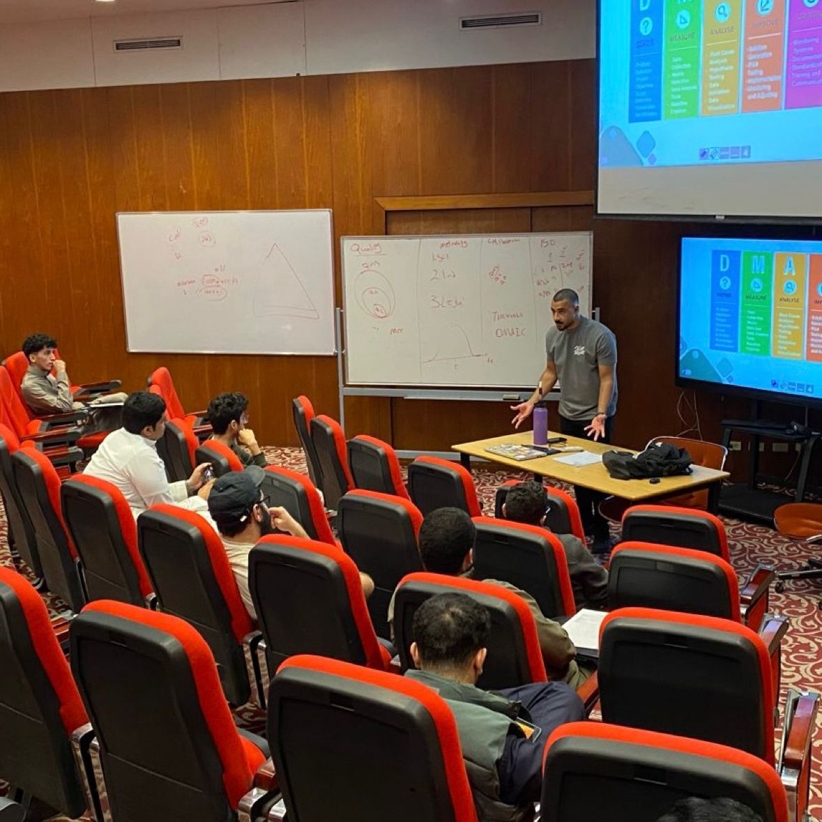 Discussing Lean Six Sigma with students at KFUPM